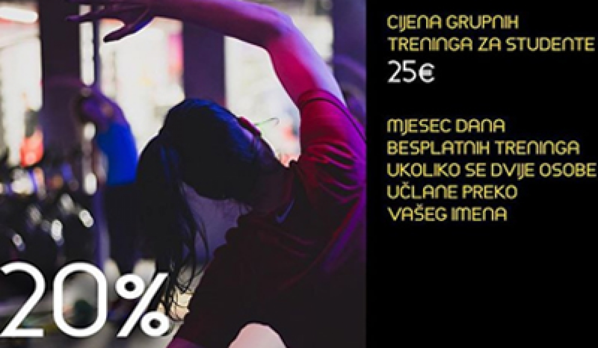 Ako si student i želiš da treniraš, onda imamo super ponudu za tebe!